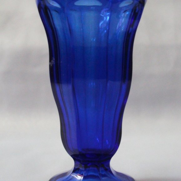 Cobalt Blue Tulip Sundae Glasses | Vintage Anchor Hocking Parfait Malt Milkshake - Picture 5 of 6